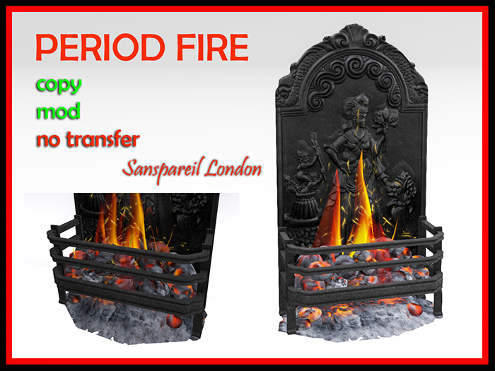 Period Fire - Grate & Fireback v2 3LI