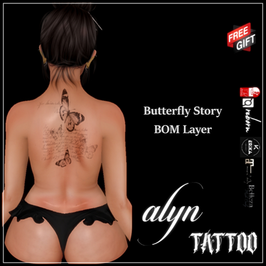 [ALYN] Butterfly Story Tattoo Gift - Bom
