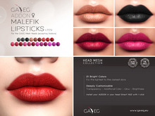 [GA.EG] Mesh Heads Addon - LP29 Malefik Lipsticks