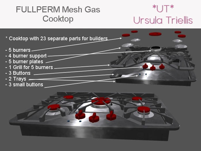 *UT* FULLPERM Mesh Gas Cooktop 12L