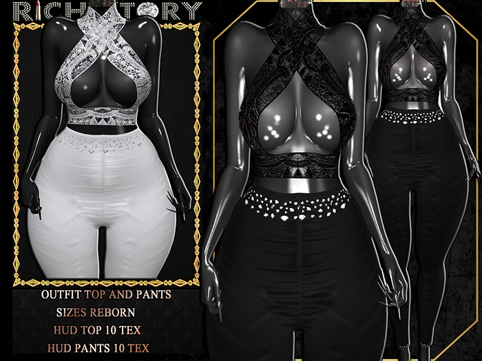 [RICH STORY]OUTFIT TOP AND PANTS HUD 10TEX