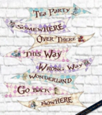 Alice in Wonderland Arrows Wall Decal
