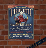 Louisiana Seafood Vintage Wall Sign - Full Perm