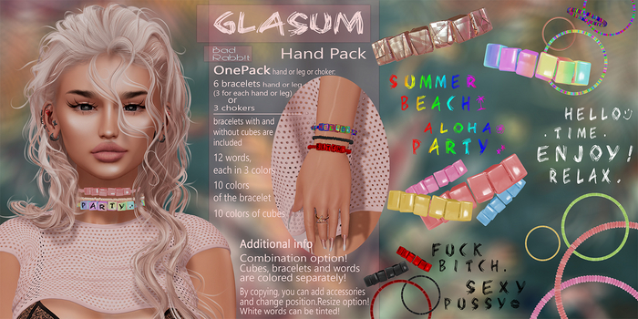 .:Bad Rabbit:. Glasum Jewelry Hand Pack