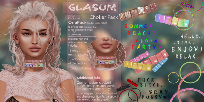 .:Bad Rabbit:. Glasum Jewelry Choker Pack