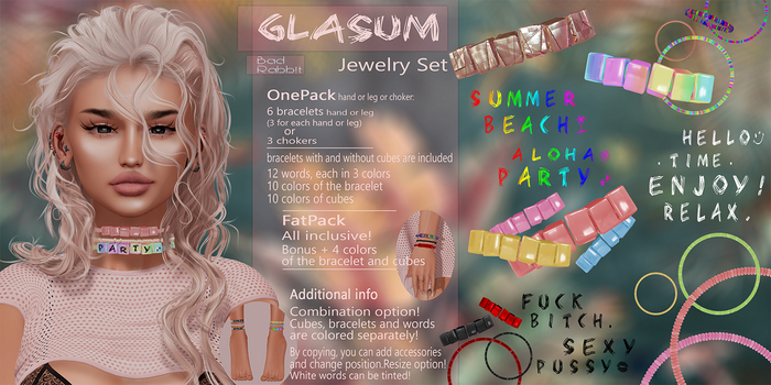 .:Bad Rabbit:. Glasum Jewelry Set FATPACK