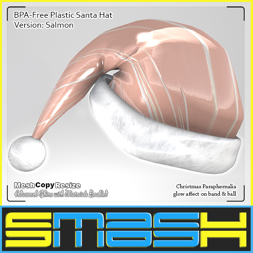 SMASH - BPA-Free Plastic Santa Hat (Salmon)