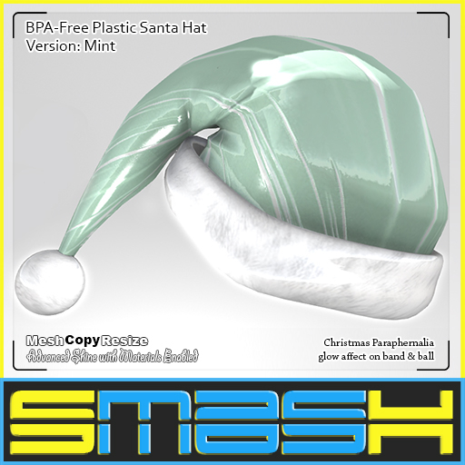SMASH - BPA-Free Plastic Santa Hat (Mint)