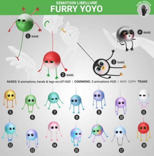 2. SEmotion Libellune Furry Yoyo Companion RARE