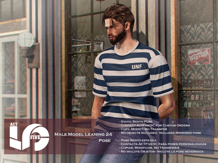 ACT5-1009-Male Model Leaning 24 Pose BOXED