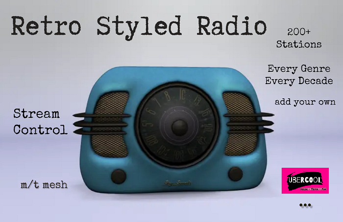 Second Life Marketplace - *uC* Retro 60's Radio Stream Control. 200 ...