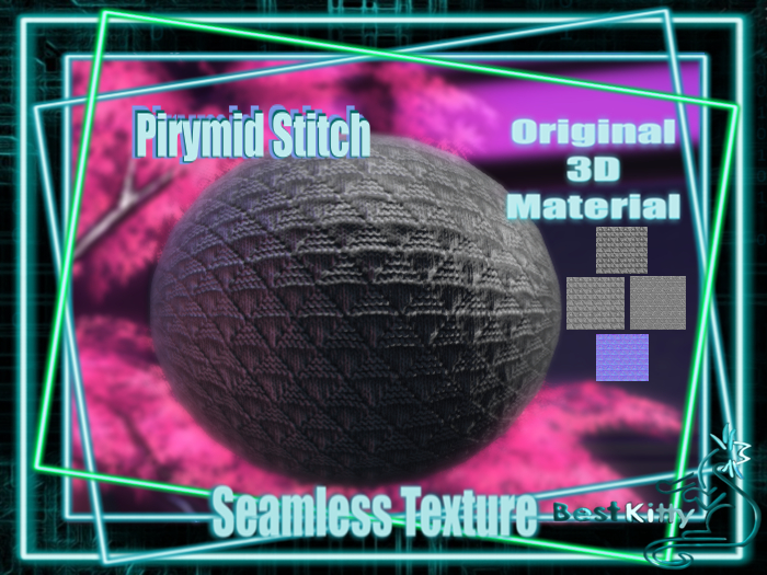 Best Kitty Seamless 3D Textures and Materials: Pyrmid Knit 