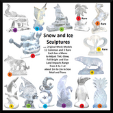 13-Penguin Ice Sculpture - Boxed