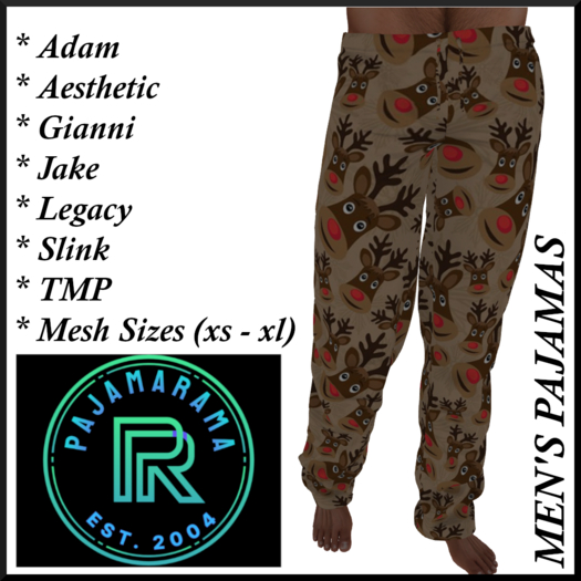 PAJAMARAMA - CHRISTMAS - (P1) RUDOLPH BAG (M)