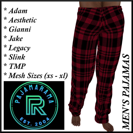 PAJAMARAMA - CHRISTMAS - (P1) PLAID RED BAG (M)