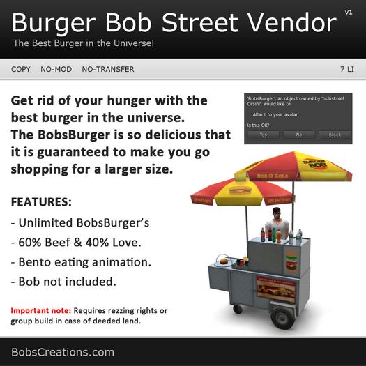 Burger Bob Street Vendor 