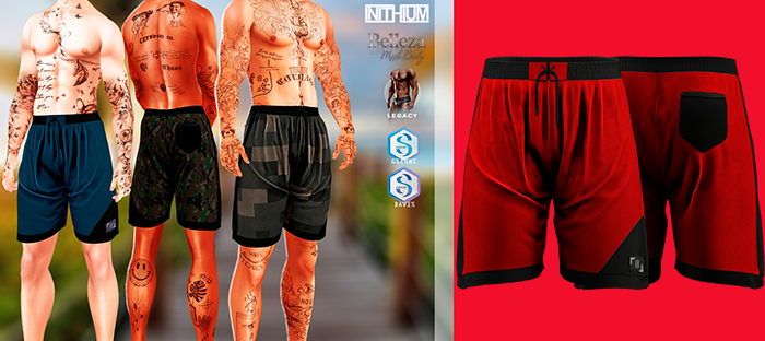 MAZA/ BoardShort Adan/ RED-Black