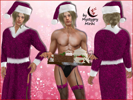 Pretty pink mother christmas