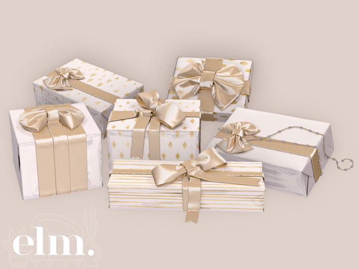Elm. Holiday Giftboxes ~ Decor [Pack #2]