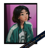 Squid Game Wondering - Mesh Framed Poster