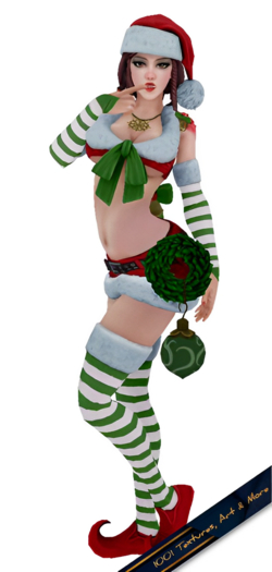 Mesh Sexy Santa Helper Red