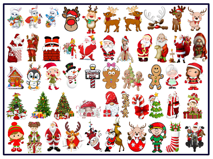 50 Pack - Cute Christmas Alpha Textures - Full Perm