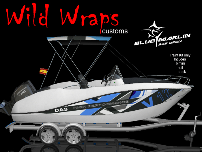 TMS Blue marlin v12 blue texture kit