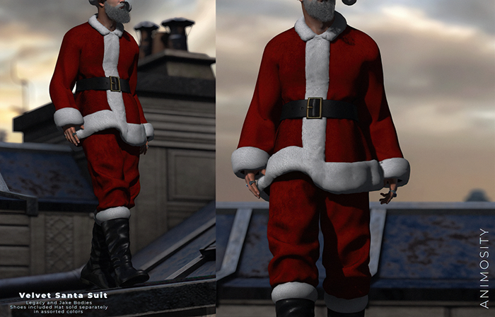 Animosity - Velvet Santa Suit Boots and Hat DEMO