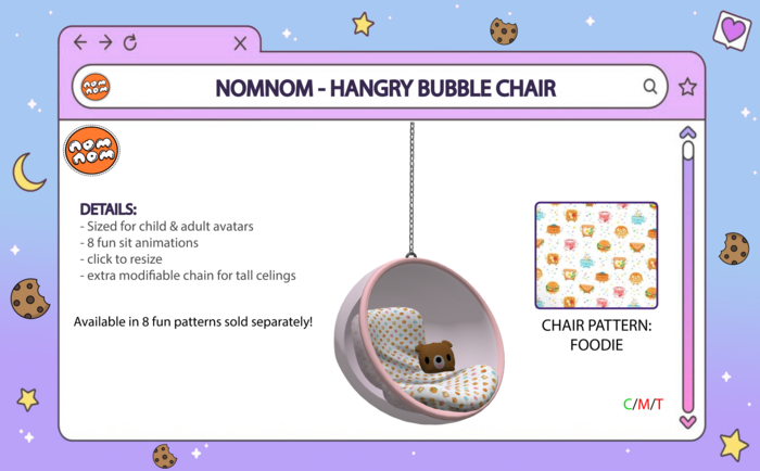 [NOMNOM] HANGRY BUBBLE CHAIR - FOODIE