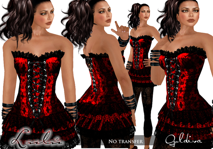 ~Lulu~ GOLDIVA corset outfit