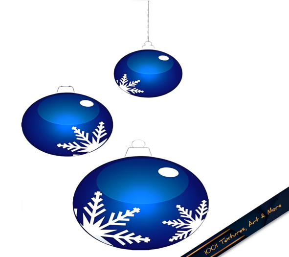 Blue Christmas Balls Alpha Texture - Full Perm