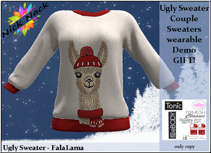 UglySweater-Female-FalaLama **Promo!**