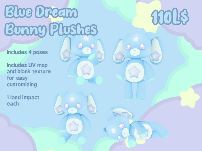Liminality- Blue Dream Bunny Plushes