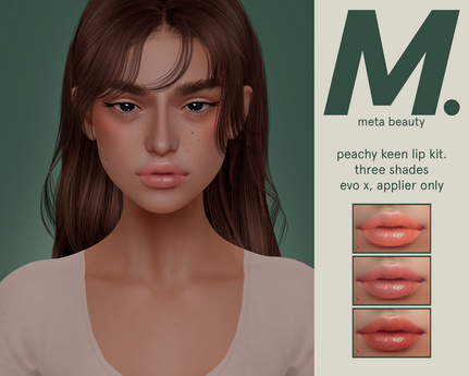 Second Life Marketplace - *SALE* meta beauty - peachy keen lip kit