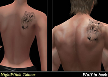 /N/ - Wolf in back tattoo - Only BOM