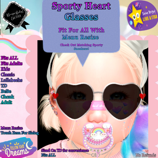 {Boujee Baby} Boujee Mesh Heart Sunglasses Menu Resize 