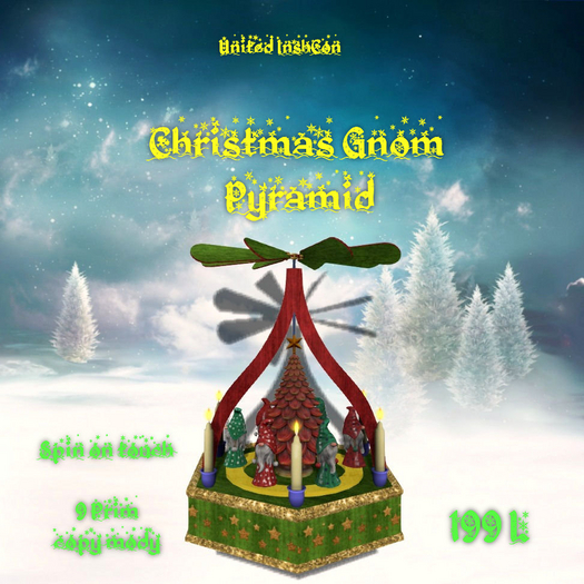 *UI* Christmas Gnom Pyramid cm v