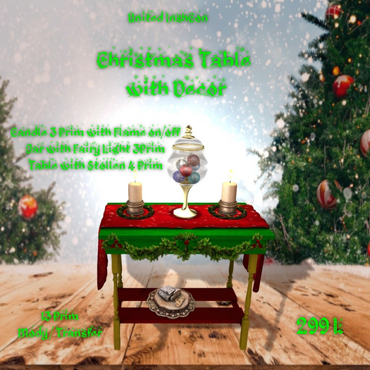 *UI* Christmas Table with Decor v