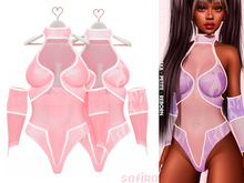 .Safira. Neon Outfit Blush