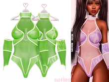 .Safira. Neon Outfit Lime