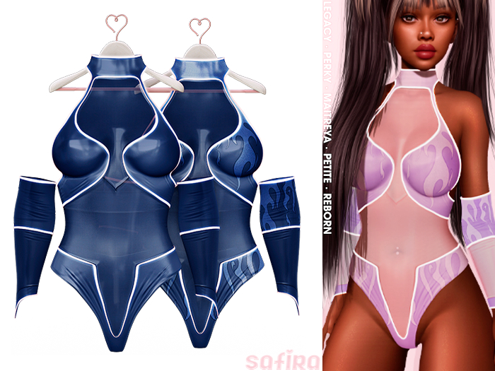 .Safira. Neon Outfit Navy