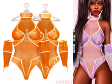 .Safira. Neon Outfit Orange