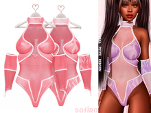 .Safira. Neon Outfit Rose