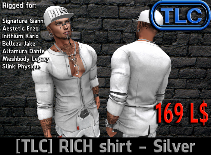 [TLC] Unpacker RICH shirt Silver