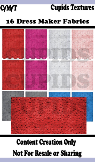 16 Dress Maker Fabric panels
