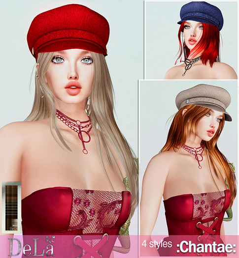 =DeLa*= Mesh Hair "Chantae" Browns