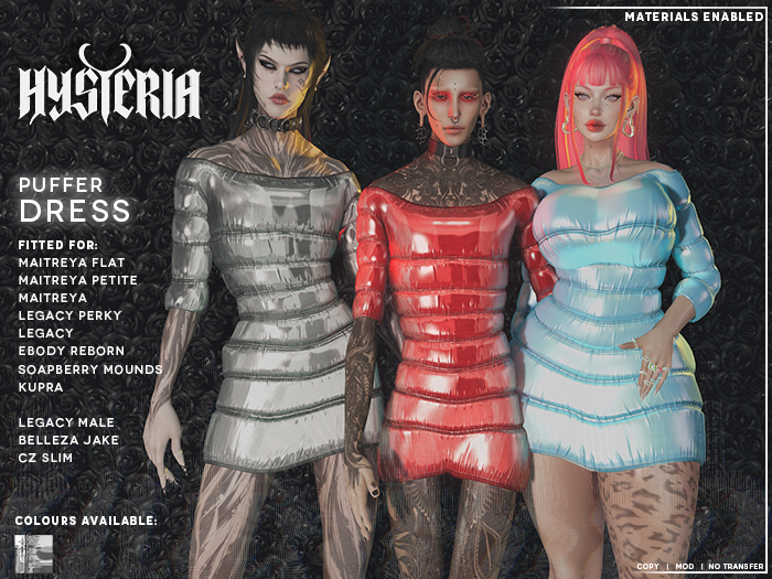 H! Puffer Dress [GREY LATEX]