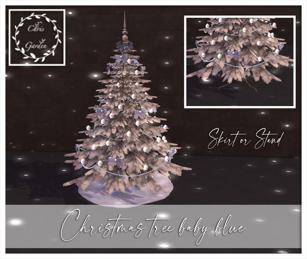 C*Christmas tree baby blue