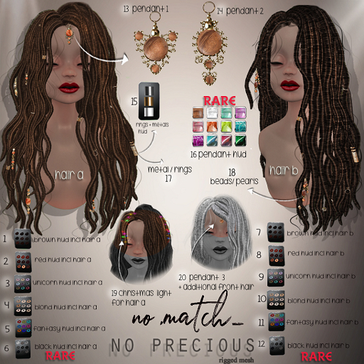 3. no match  NO PRECIOUS  unicorn HUD and HAIR (A)