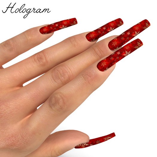 Christmas Snow Nails